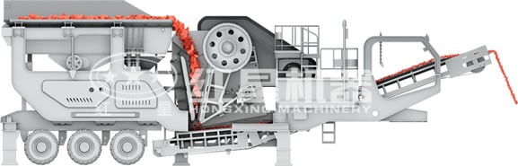 移動破碎機(jī)_磕石機(jī)輕松破碎青石原理圖