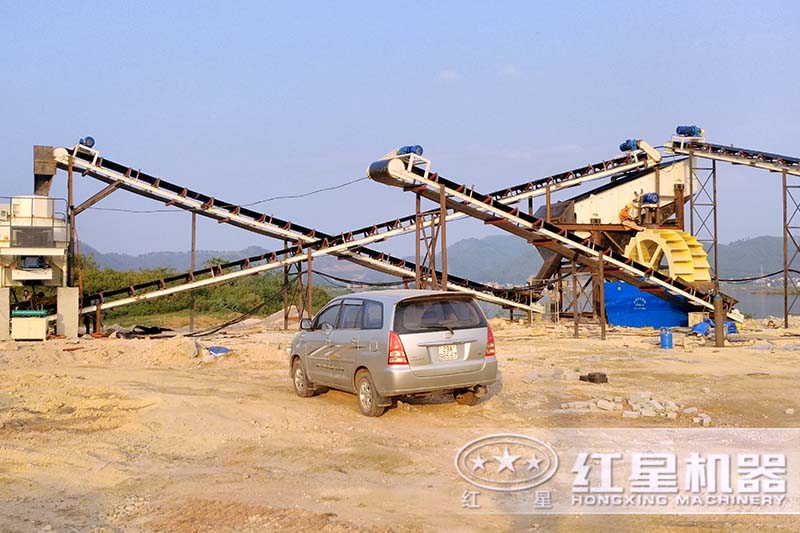 湖南客戶輪斗式洗沙機設(shè)備現(xiàn)場