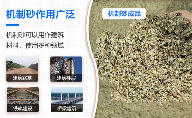石頭加工成的沙子應用領域越來越多，前景大好